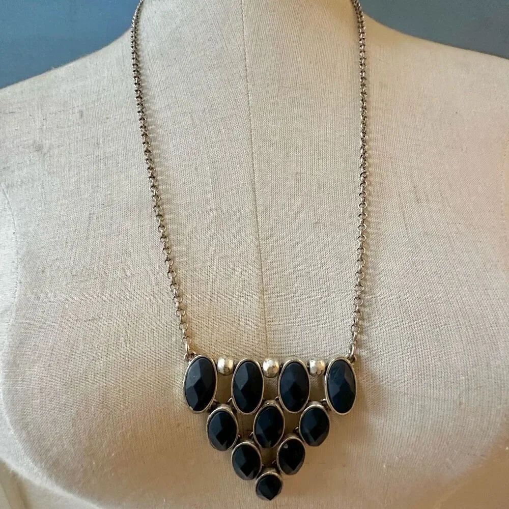 Lucky Brand  blue pendant silver tone   necklace